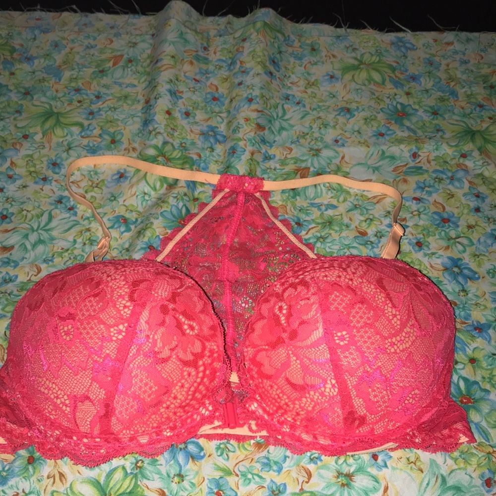 Hot pink & yellow Victoria’s Secret bra